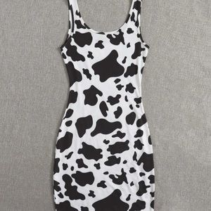 Cow print dress